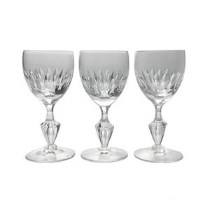 Hawkes “Ramsey” Set of 3 Crystal Wine Goblets, 5 3/4” 4oz Signed